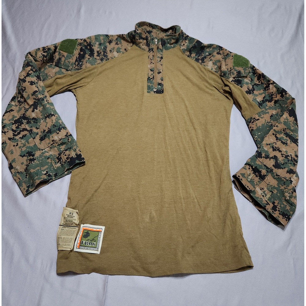 USMC FROG Woodland MARPAT Combat Shirt Flame Resistant Medium Regular FRTactical